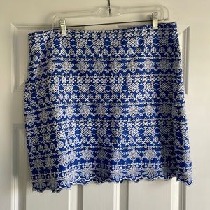 Loft embroidered skirt